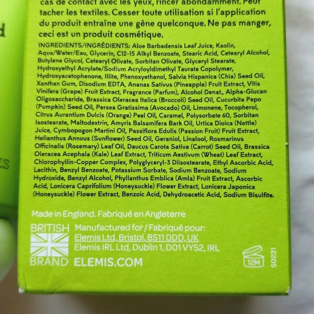 Elemis Superfood Vital Veggie Mask 2.5 oz  75 ml Full Size